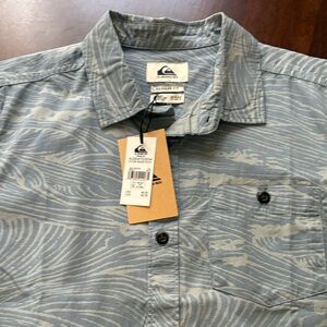 Quiksilver Gray Wave Print Shirt - Boys